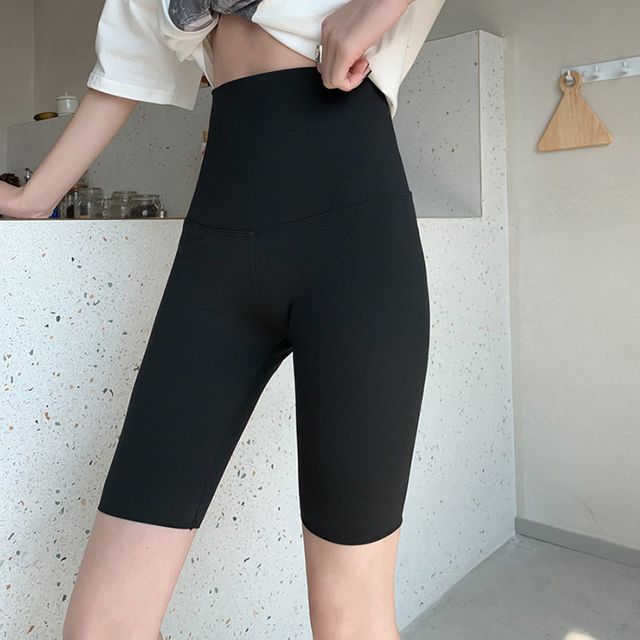 하이웨스트 바이커 쇼츠 레깅스 운동 스포츠 요가 5부