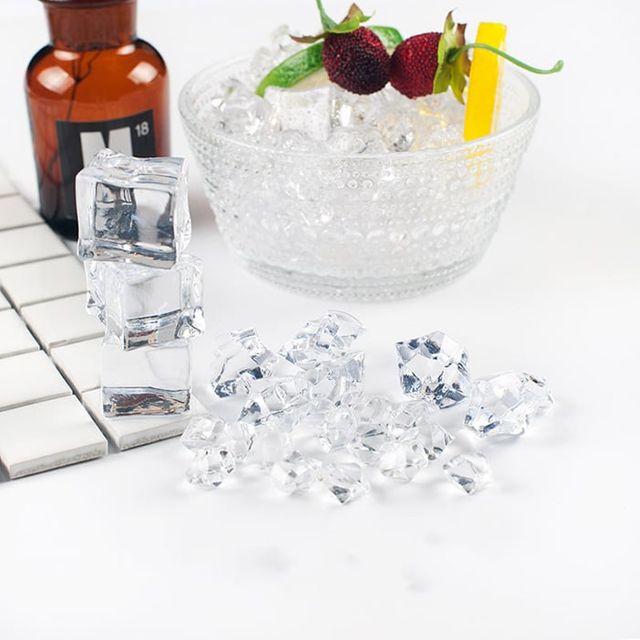 가짜 얼음 모형 촬영소품 48개입 각얼음 홈카페 장식