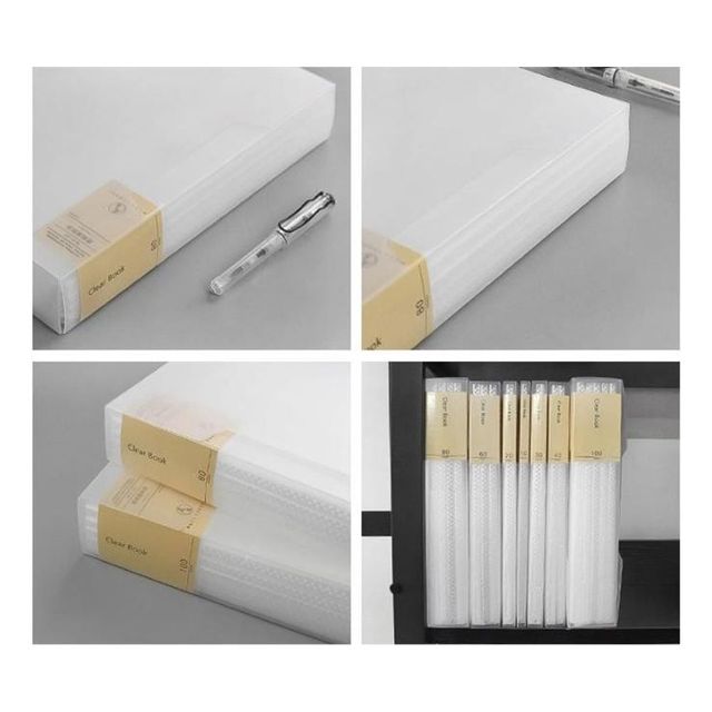 키밍 4 투명 파일홀더 세트 8개입 서류 정리함 100장 수납 가능