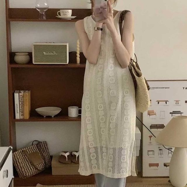 민소매 레이스 나시 원피스 TD-1004613