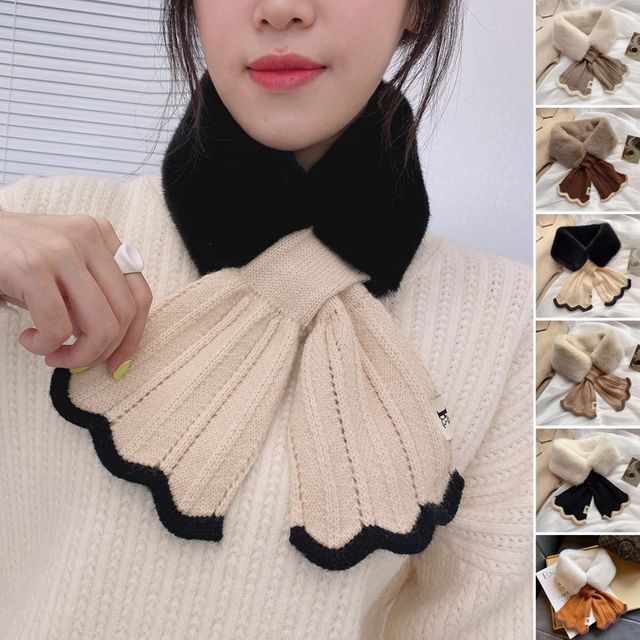 머메이드 크로스 퍼 머플러 ELS-107