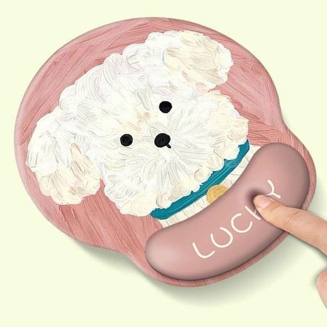 귀여운 강아지 마우스 쿠션 팔꿈치 받침대 매트