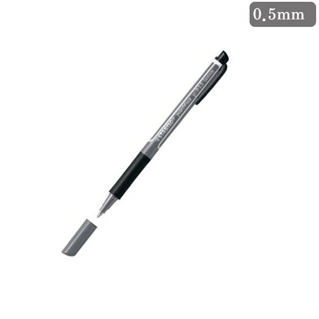 스타빌로 포인트비스코XF 볼펜(0.5mm) 블랙 1EA(제작 로고 인쇄 홍보 기념품 판촉물)
