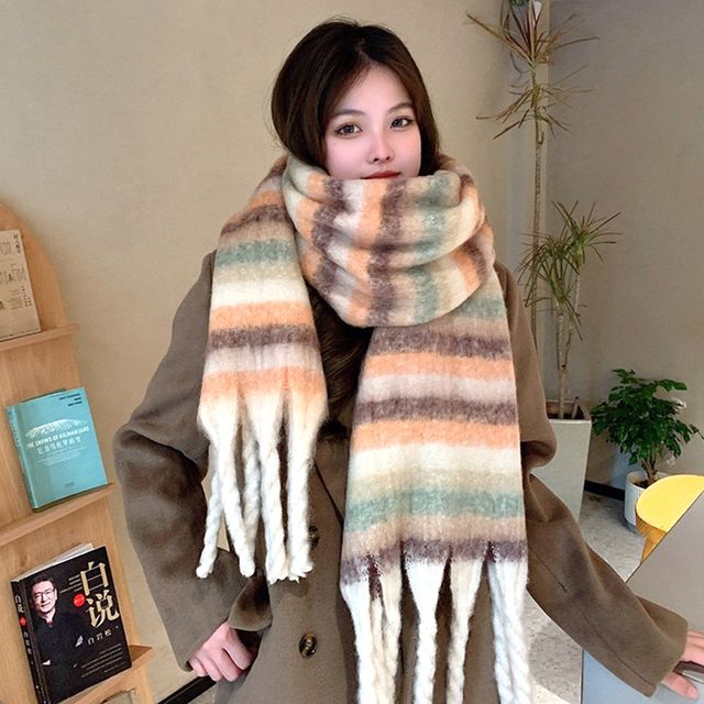 카뮤 소프트 단가라 태슬 머플러 SD-241102