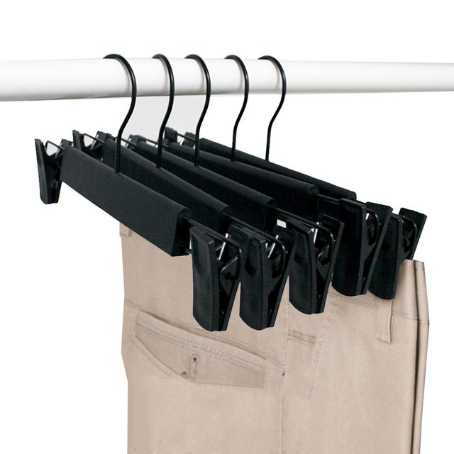 폭조절 블랙 바지걸이 5개 바지고리 옷걸이 치마걸이