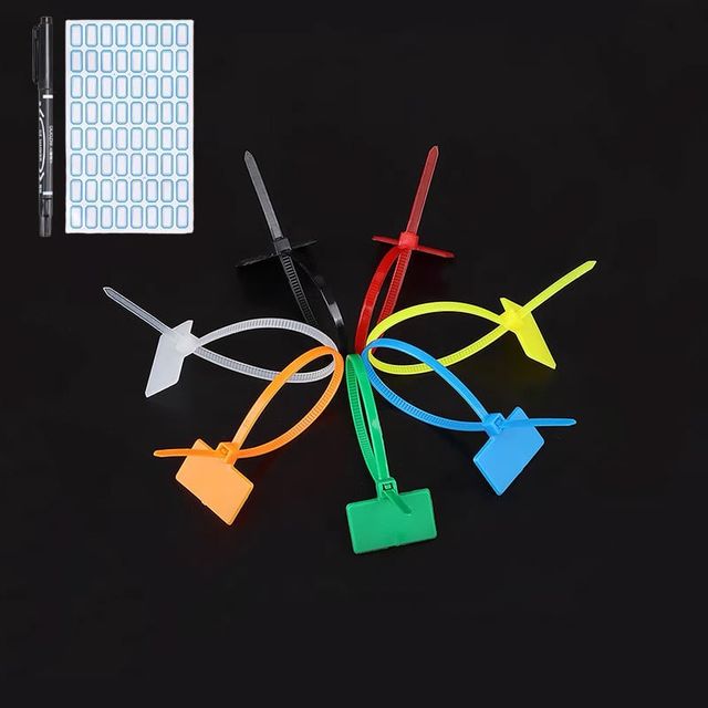 케이블 타이 네임텍 15cm 250P 전선이름표 배선정리