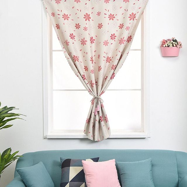 플라워 암막 커튼 부착식 간편 설치형 실내 인테리어