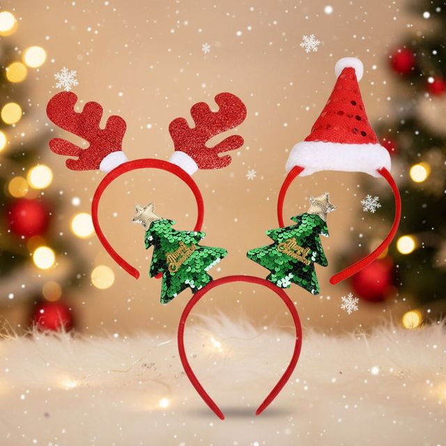 글리터 크리스마스 파티 머리띠 소품 LM-1004791