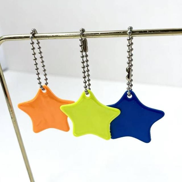 가방꾸미기 별모양 반사 키링 10p 다용도 라이딩 자전거 반사표시