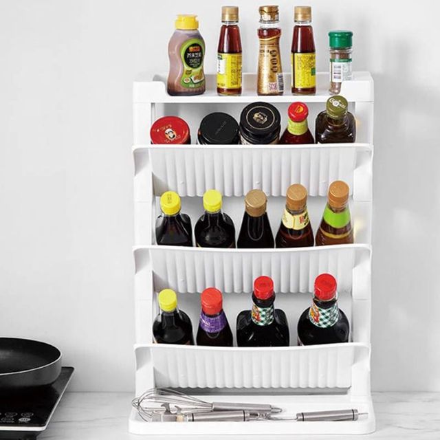 주방 양념통 수납 정리대 2단 3단 조미료 거치대