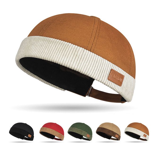 패치워크 가죽로고 와치캡 EL-1003430