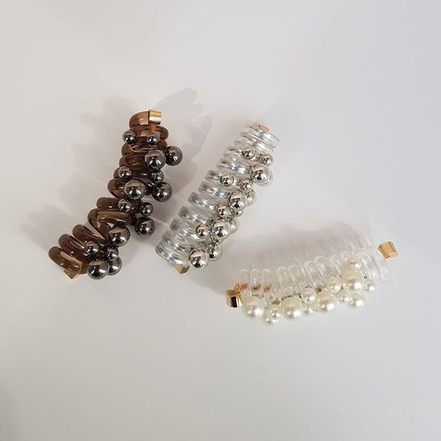 스프링 헤어끈 3개 세트 전화선 타입 머리끈