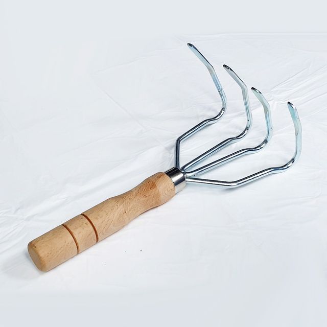 나무자루 4발 바지락긁개 긁기 긁게 갈퀴