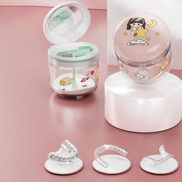 키밍 틀니 케이스 보관함 틀니세척 정리함 틀니통