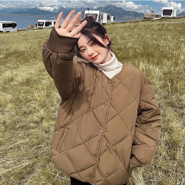 3컬러 여성 베이직 누빔자켓 숏패딩 여성패딩 패딩