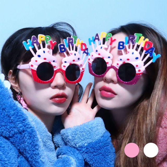 파티 컵 케이크 안경 해피벌스데이 생일 선글라스