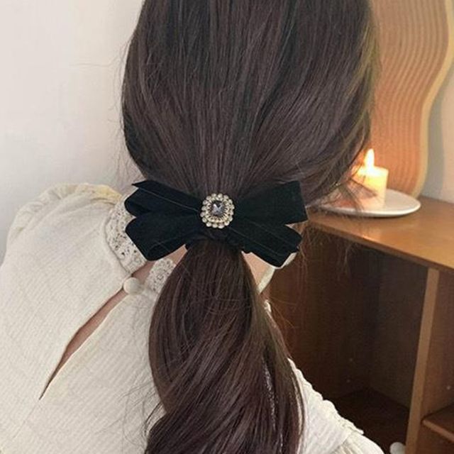 벨뱃 큐빅 장식 헤어 머리끈 URD-186