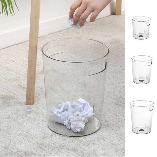 키밍 투명 아크릴 탁상용 쓰레기통 사무실 인테리어 소품