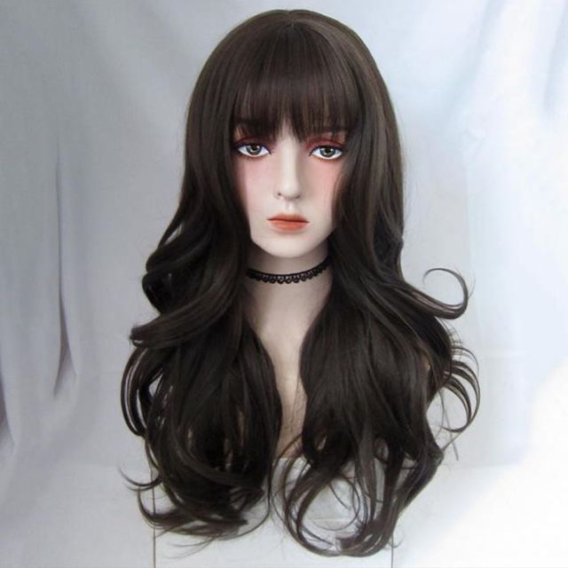 자연스러운 레이어드웨이브 긴머리 여자 통가발