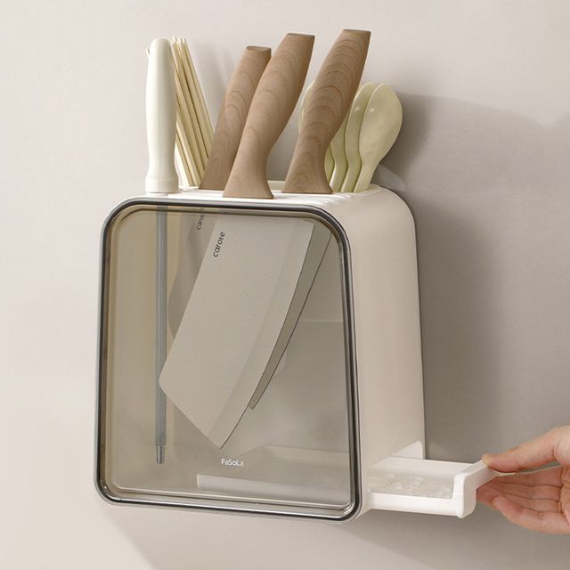 장만A832 주방도구 수납박스 칼블럭 수저꽂이 칼꽂이 조리도구함