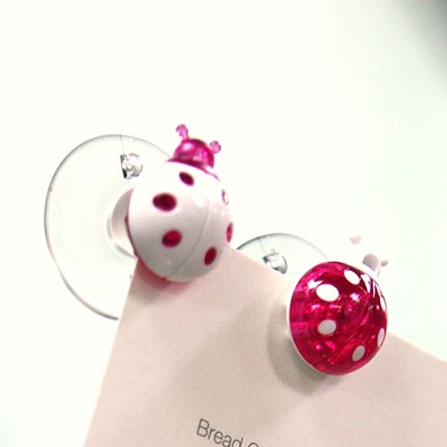 무당벌레 흡착판 자석 메모홀더 6P