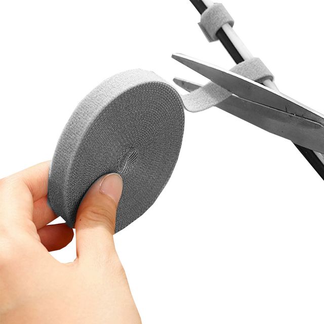 장만A615 양면 찍찍이 잘라쓰는 선정리 타이 5M 밴드 전선정리타이 컴퓨터라인