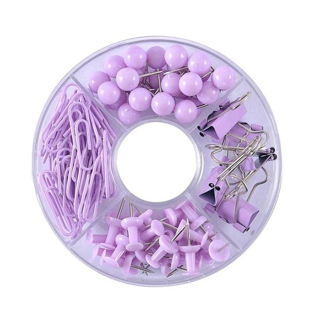 사무용 오피스 클립 압정 4종세트 문구 정리용 집게