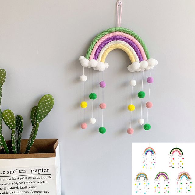 무지개마크라메 벽장식 소품 촬영소품 인테리어