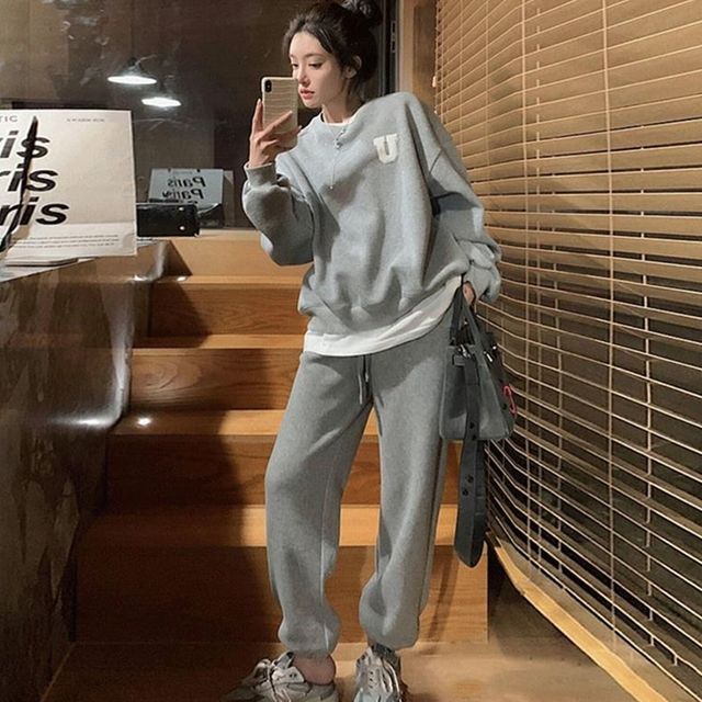 U기모 밴딩 조거 투피스 트레이닝 OSM-1005813