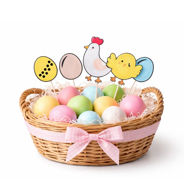 부활절 병아리와 가족 토퍼 MIR-1007071