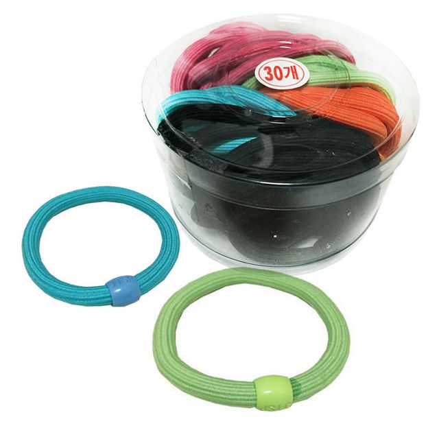 주름컬러 구슬매듭고무줄 30P 코사지 헤어밴드