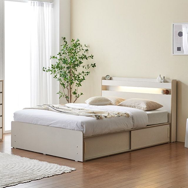 C3672 LED 슬라이딩 수납침대 Q 1color