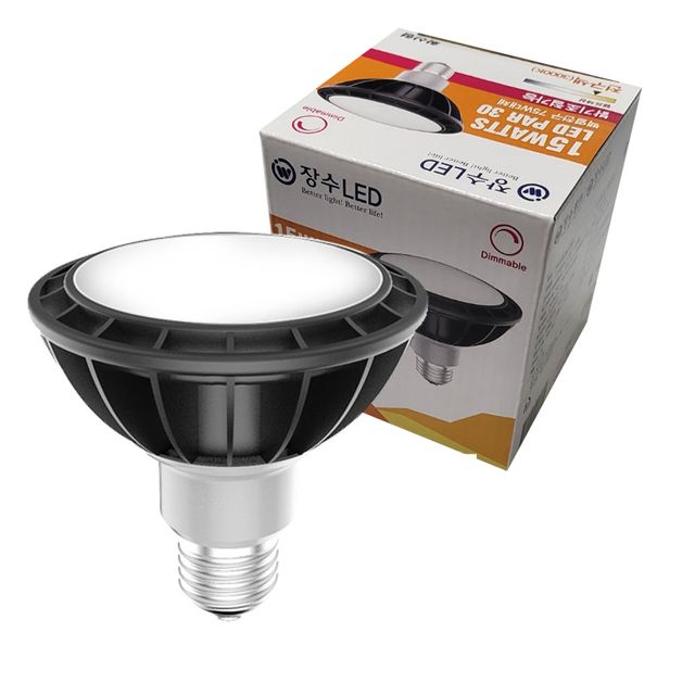 장수램프 밝기조절 LED PAR30 확산형 전구색 디밍