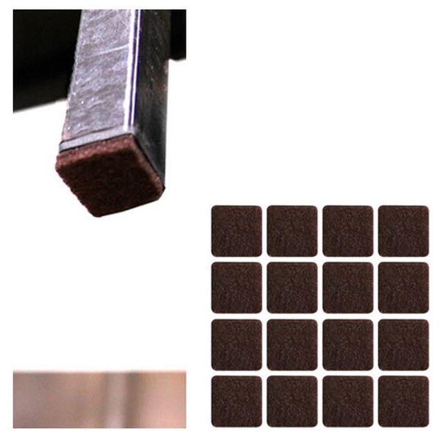 ( 소음방지패드 펠트 사각 소 브라운 32P 20x20