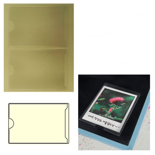 주머니형 포켓 앨범 라벨테이프 폴라로이드사진