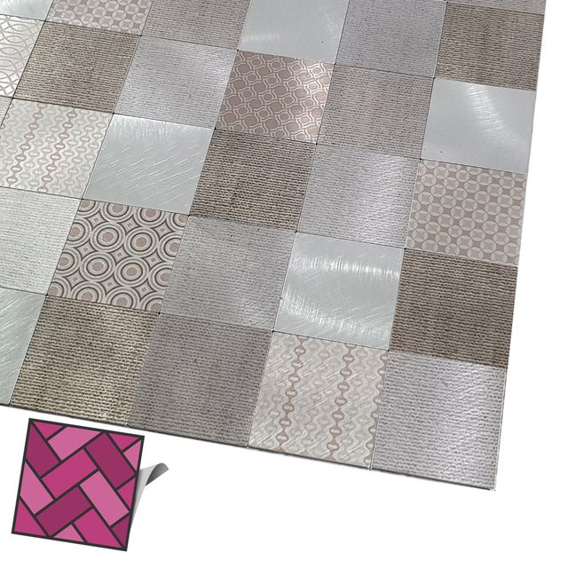 두꺼운 월타일스티커 WJ61 메탈혼합무늬 타일