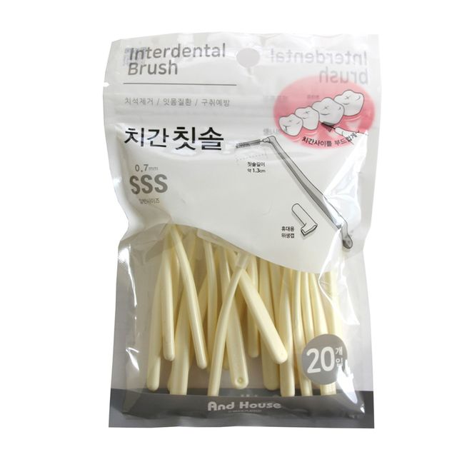 앤드하우스830 치간칫솔 L타입 20P 위생덮개 치간치솔