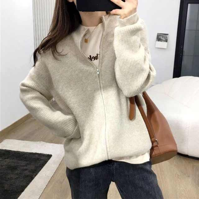 3컬러 여성 니트 집업 카디건 OSM-1006864