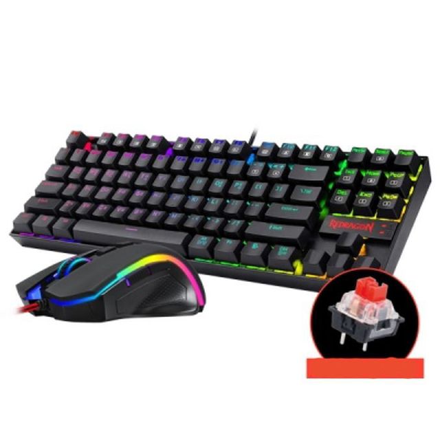 Redragon RGB 게이밍 기계식 키보드 (적축) 마우스