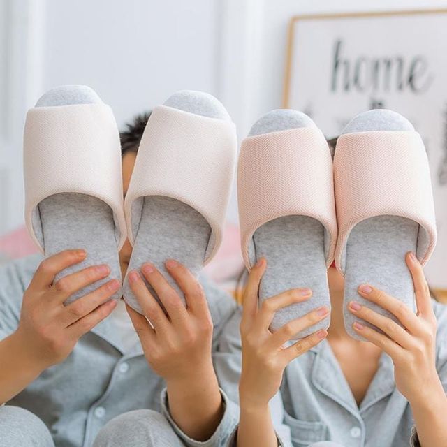 키밍 소음 방지 겨울 실내 슬리퍼 사무실 거실용