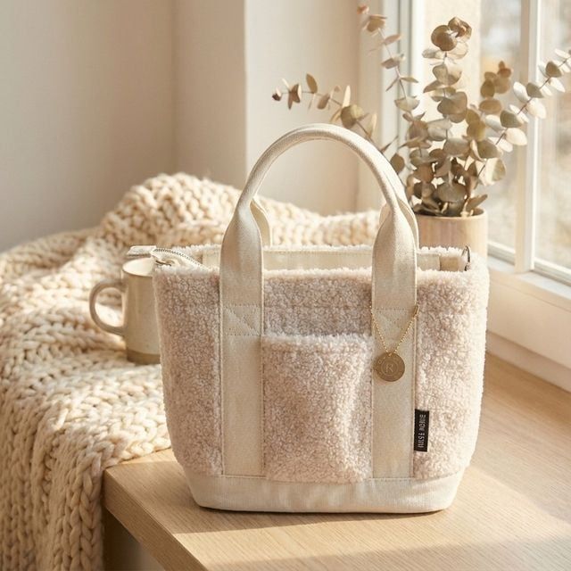 리부 양털 플리스 토트백 FMY-1005103