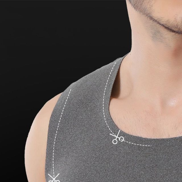 남자 겨울 기모 민소매 나시 티셔츠 런닝 내복