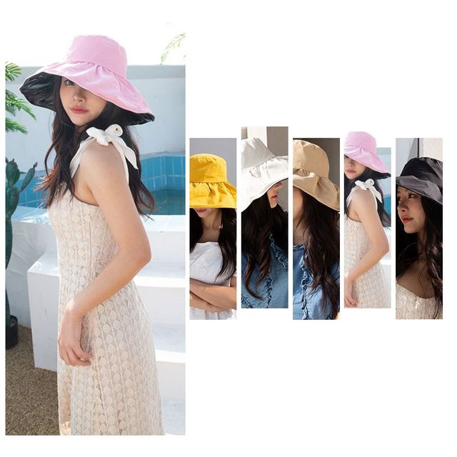 여성 여름 넓은챙 자외선 차단 썬캡 산책모자