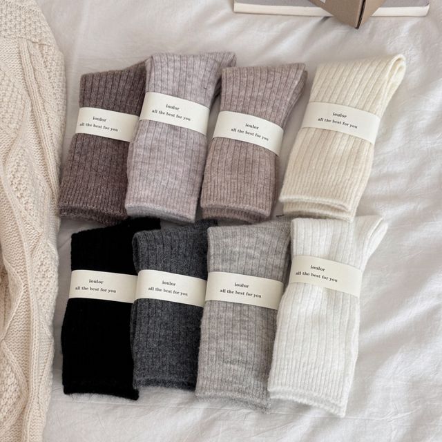 데일리 울양말 겨울 필수 골지 여성양말 JGR-1005284