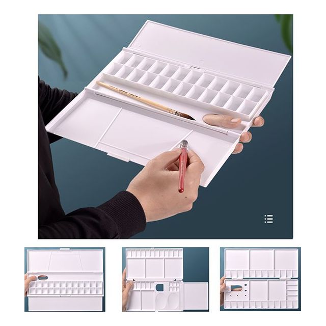 키밍 수채화 팔레트 24구 28구 미술도구 물감 미니