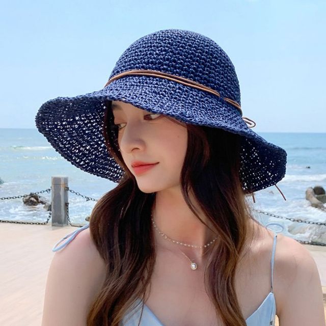 왕골 라피아햇 리본 바캉스모자 바캉스모자 라탄모자