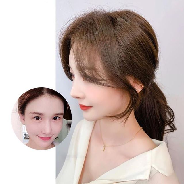 키밍 앞머리 고데기 가능 옆머리 부분가발 20 자연스러운 스타일링