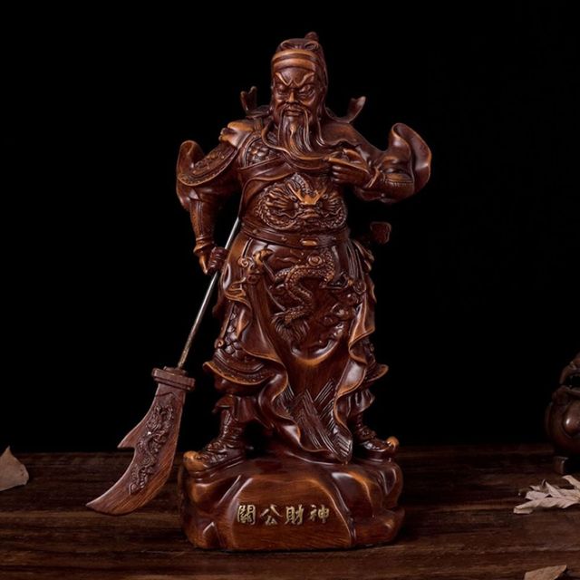 키밍 행운을 부르는 관우상 재물신 장식품 삼국지 조각상