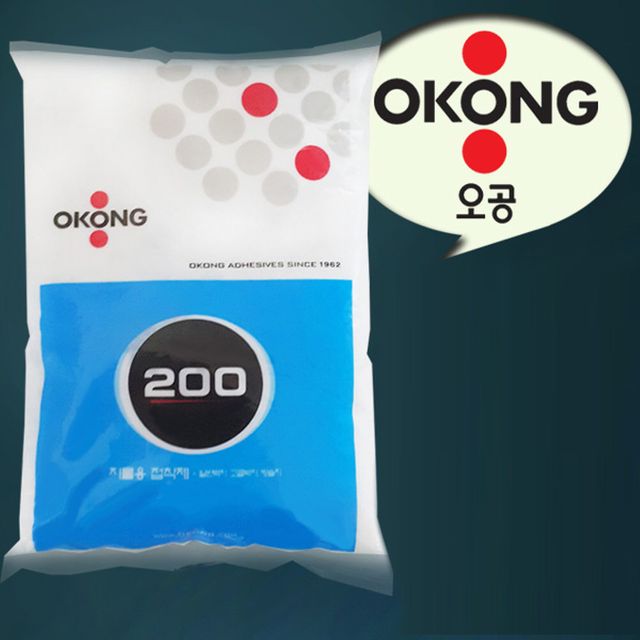 오공 지물벽지용 순백 도배접착제 800g 대용량