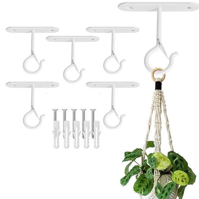 행잉 화분 걸이 천장고리 5p 후크 발코니 베란다 원예